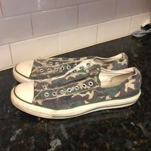 Converse Camo Distressed Slip-ons